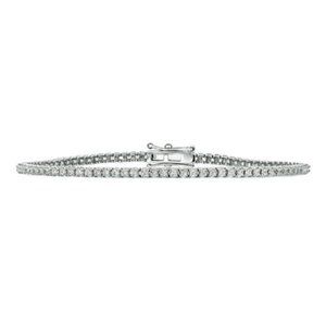 1.00 Carat Natural Diamond Tennis Bracelet 14K White Gold G-H SI